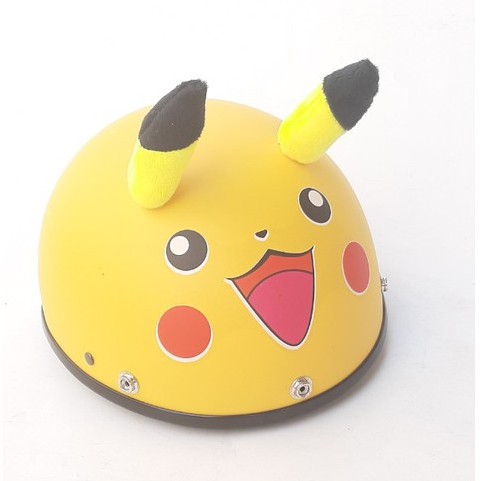 Mũ Bảo Hiểm Nửa Đầu 1/2 Pikachu ,Nón Bảo Hiểm Pika 3 4 Đầu -Bảo Hành 12 Tháng