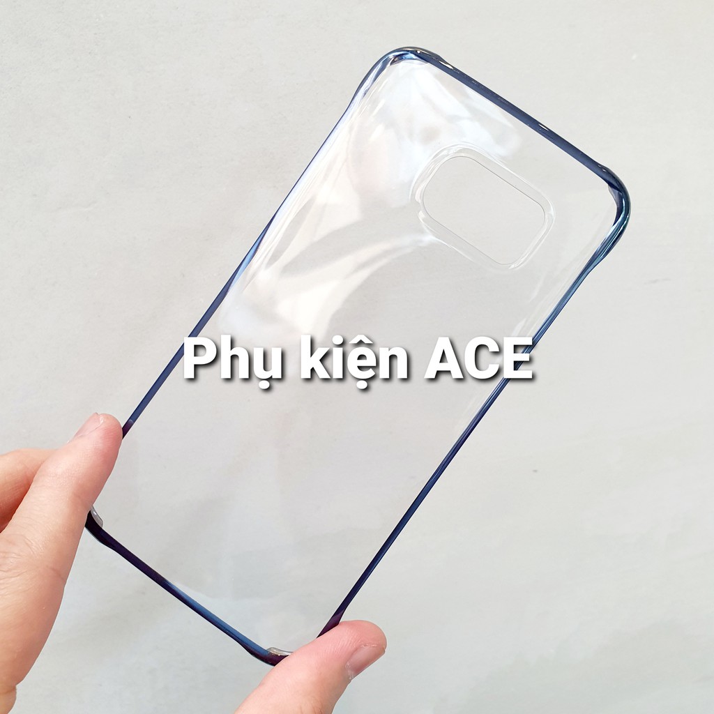 Ốp samsung S6 Edge lưng trong suốt viền màu Clear Cover chính hãng Samsung