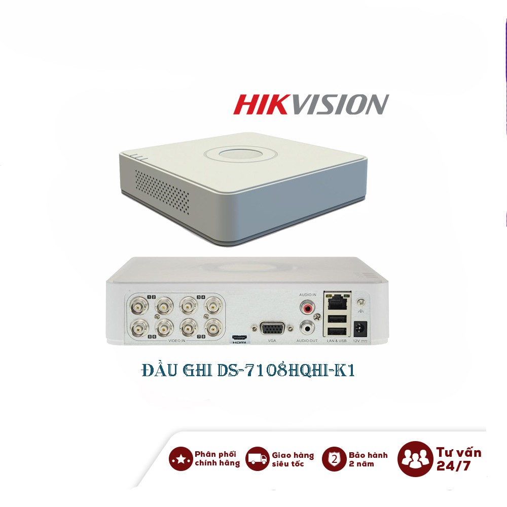 Đầu ghi HDTVI 8 kênh Hikvision 7108HQHI-K1 (TURBO HD 4.0)