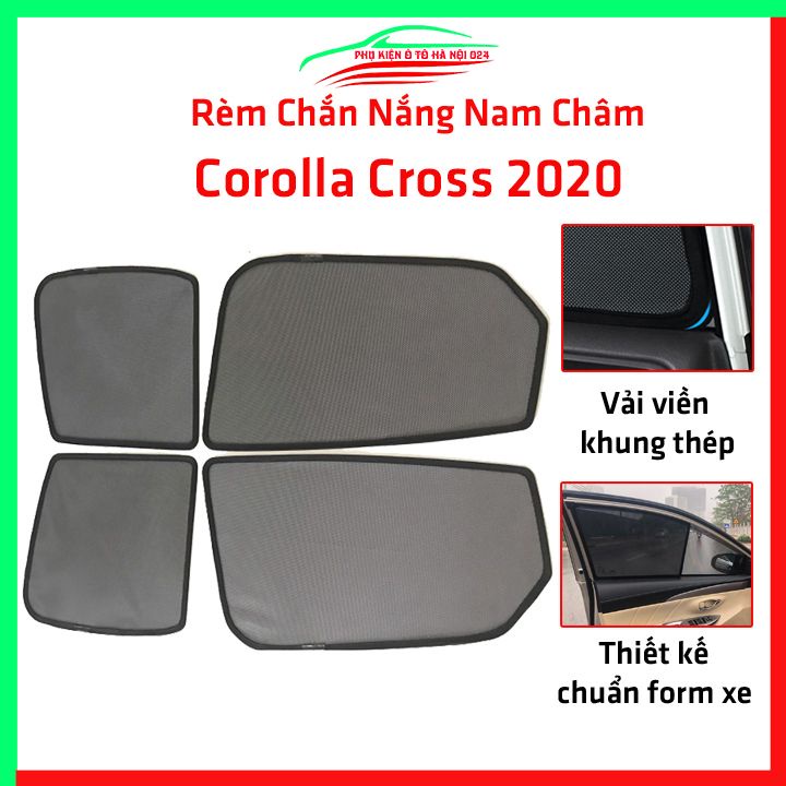 Bộ rèm chắn nắng Corolla Cross 2020 cố định nam châm thuận tiện