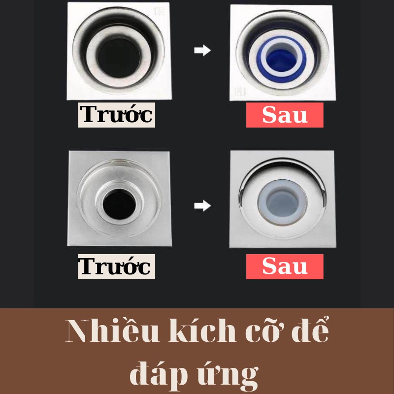 Nắp Đậy Ống Cống, Nắp Cống Silicon Ngăn Mùi Hôi Nhà Vệ Sinh, Cống Nước Hiệu Quả LEON OFFICIAL