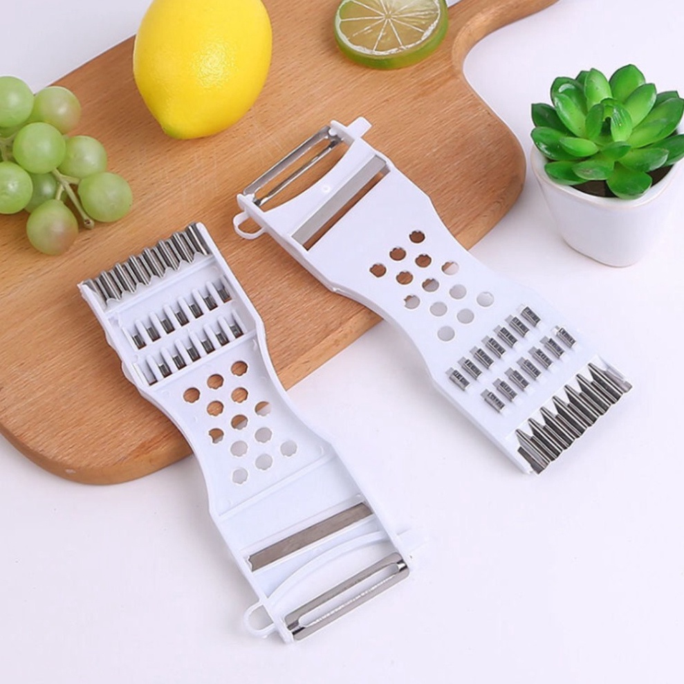 Nạo củ quả inox đa năng 2 in 1 chống han gỉ, dụng cụ nạo củ quả và bào sợi nhanh chóng tiện lợi DANA