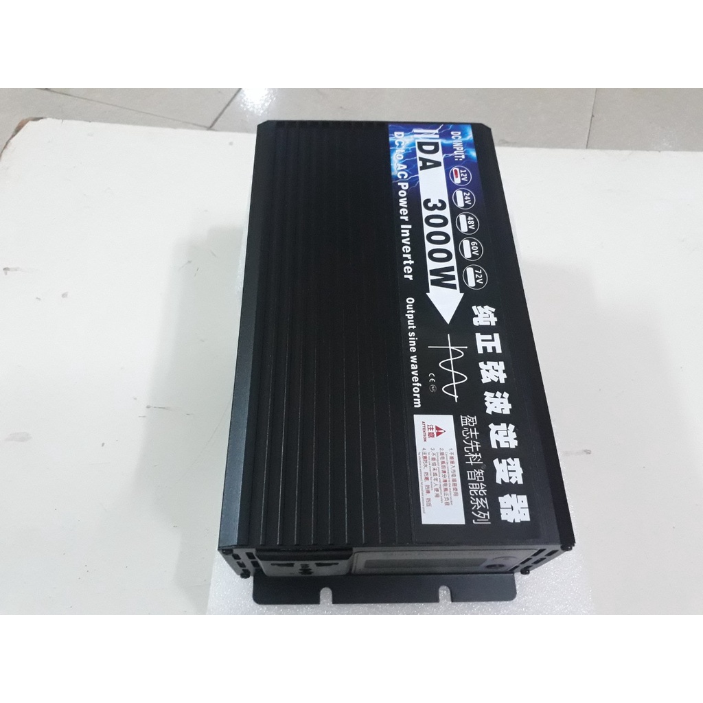 Bộ đổi nguồn inverter 24v lên 220v 5000W Sóng Sin chuẩn-Màn Hình Đa Chức Năng