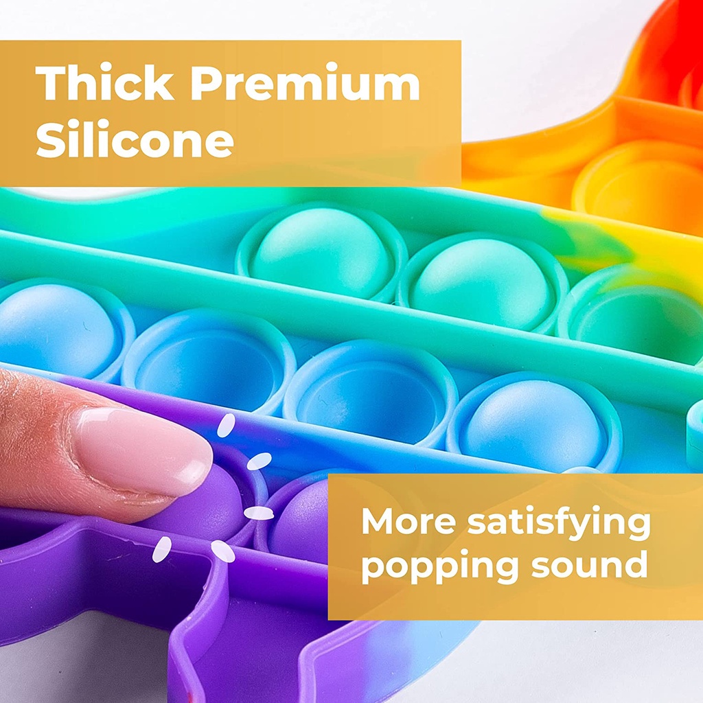 Đồ chơi nhấn bong bóng cầm tay giúp giảm căng thẳng tiện dụng