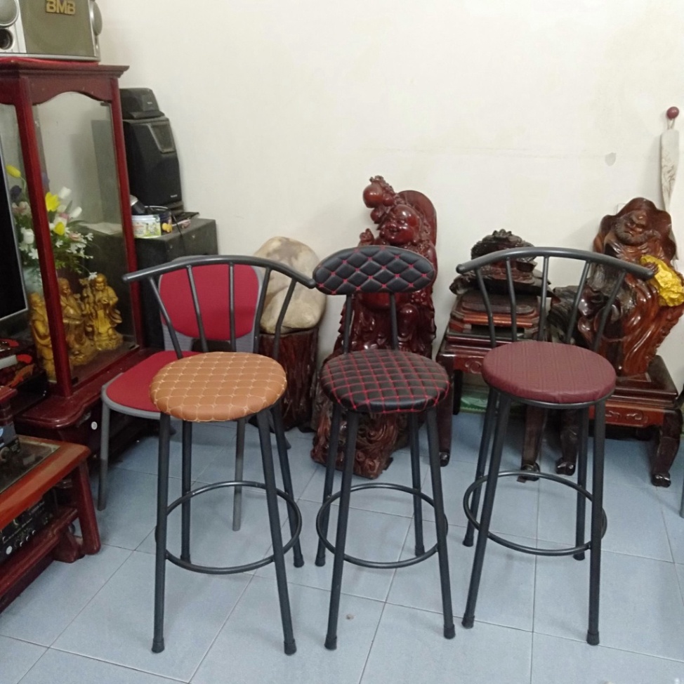 Ghế quầy bar bọc da đệm cao cấp bền đẹp, sang trọng - Kanta store