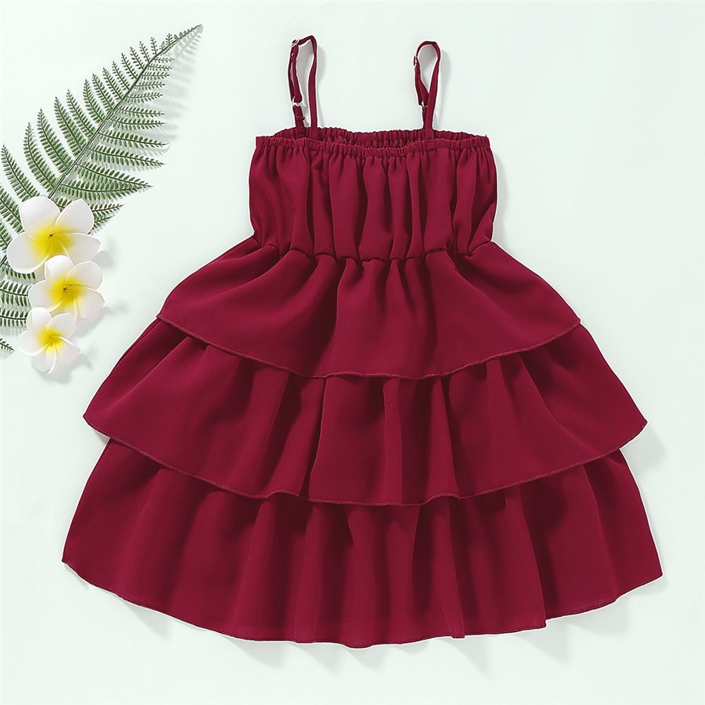 Đầm hai dây Tutu Mikrdoo màu xanh lá thời trang dự tiệc mùa hè cho bé gái 1-6 tuổi