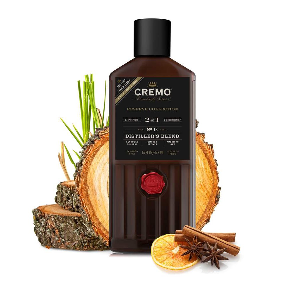 Dầu Gội Đầu 2 In 1 Cremo Reserve Collection Distiller's Blend 473ML