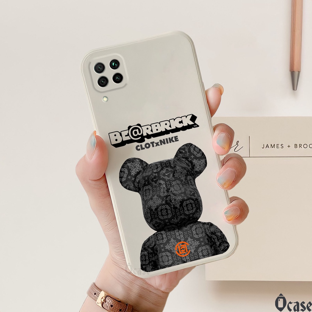 Ốp lưng Huawei Nova 6 SE / Nova 7i / P40 Lite in hình gấu cạnh viền vuông có bảo vệ camera