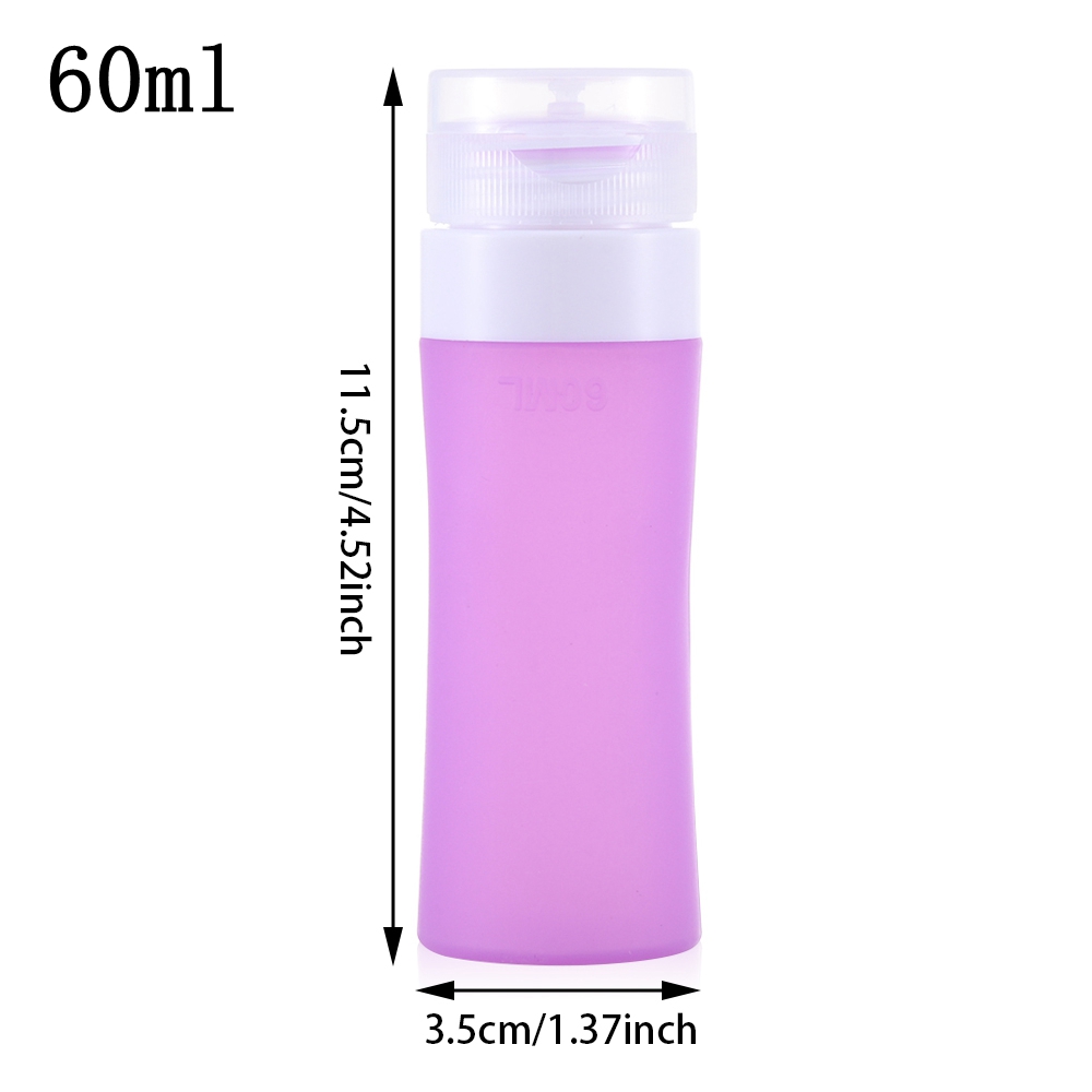 (Hàng Mới Về) Chai Rỗng 60ml Bằng Silicon Dùng Để Đựng Dầu Gội Khi Đi Du Lịch