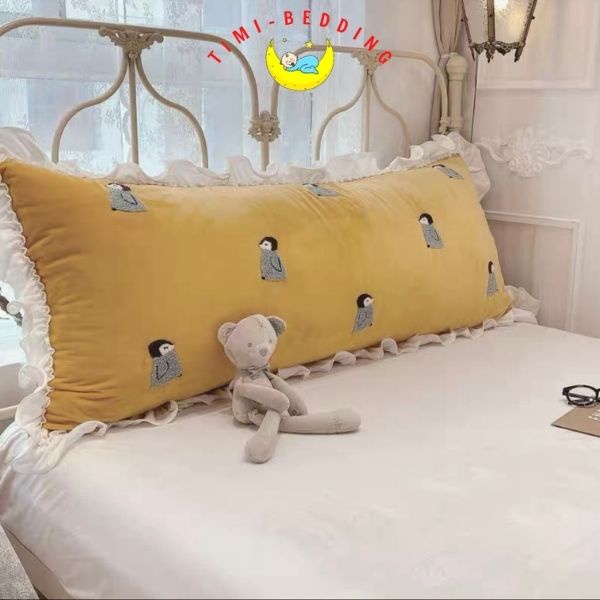 Gối tựa đầu giường nơ bèo cute đáng yêu, màu sắc nhẹ nhàng, trẻ trung - Timibedding