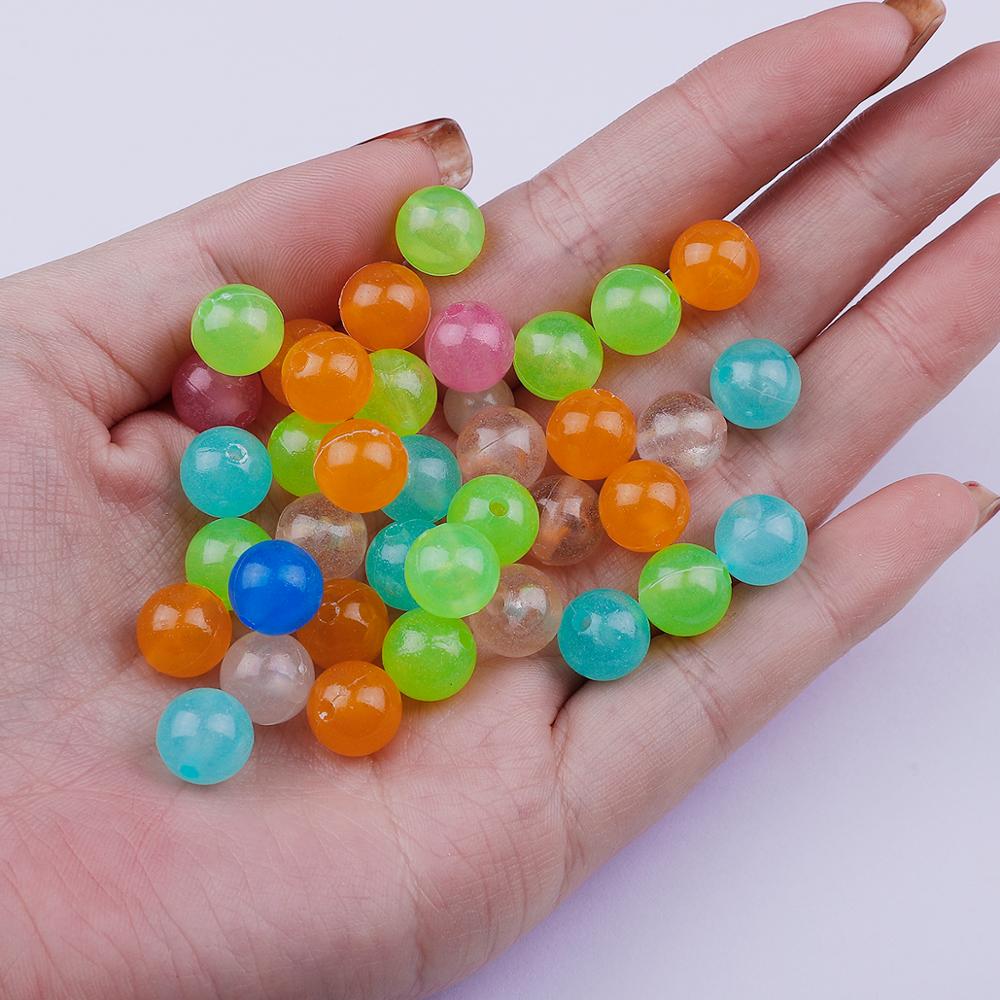 Chuỗi hạt nhựa bằng acrylic 6-12mm nhiều màu sắc dùng để làm đồ trang sức thủ công