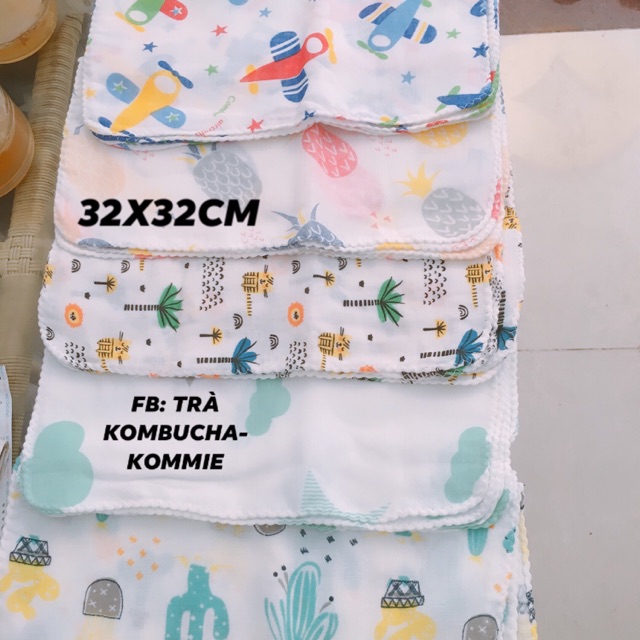 Khăn xô che miệng bình nuôi scoby trà kombucha