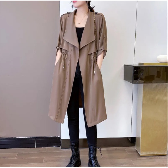 Áo khoác gió tay dài Size lớn S-3xl Plus Size cho nữ 2021 | BigBuy360 - bigbuy360.vn