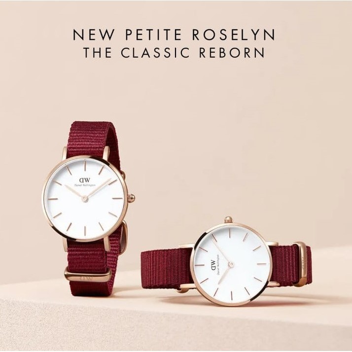 🎊 Đồng hồ UNISEX DW Petite Roselyn Dây Vải NATO chính hãng 100% - bảo hành TRỌN ĐỜI, full box, túi 💖