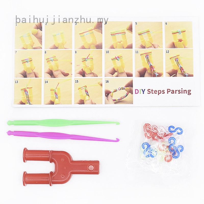 Bộ 600 Dây Thun Cao Su + Kim + Vòng Tay Tự Làm