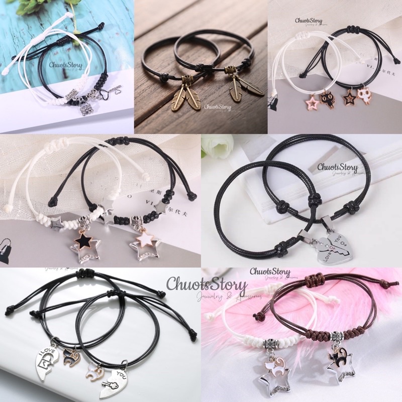 Vòng tay đôi nam nữ nhiều mẫu cho cặp đôi, lắc tay thời trang unisex cá tính - ChuotsStory