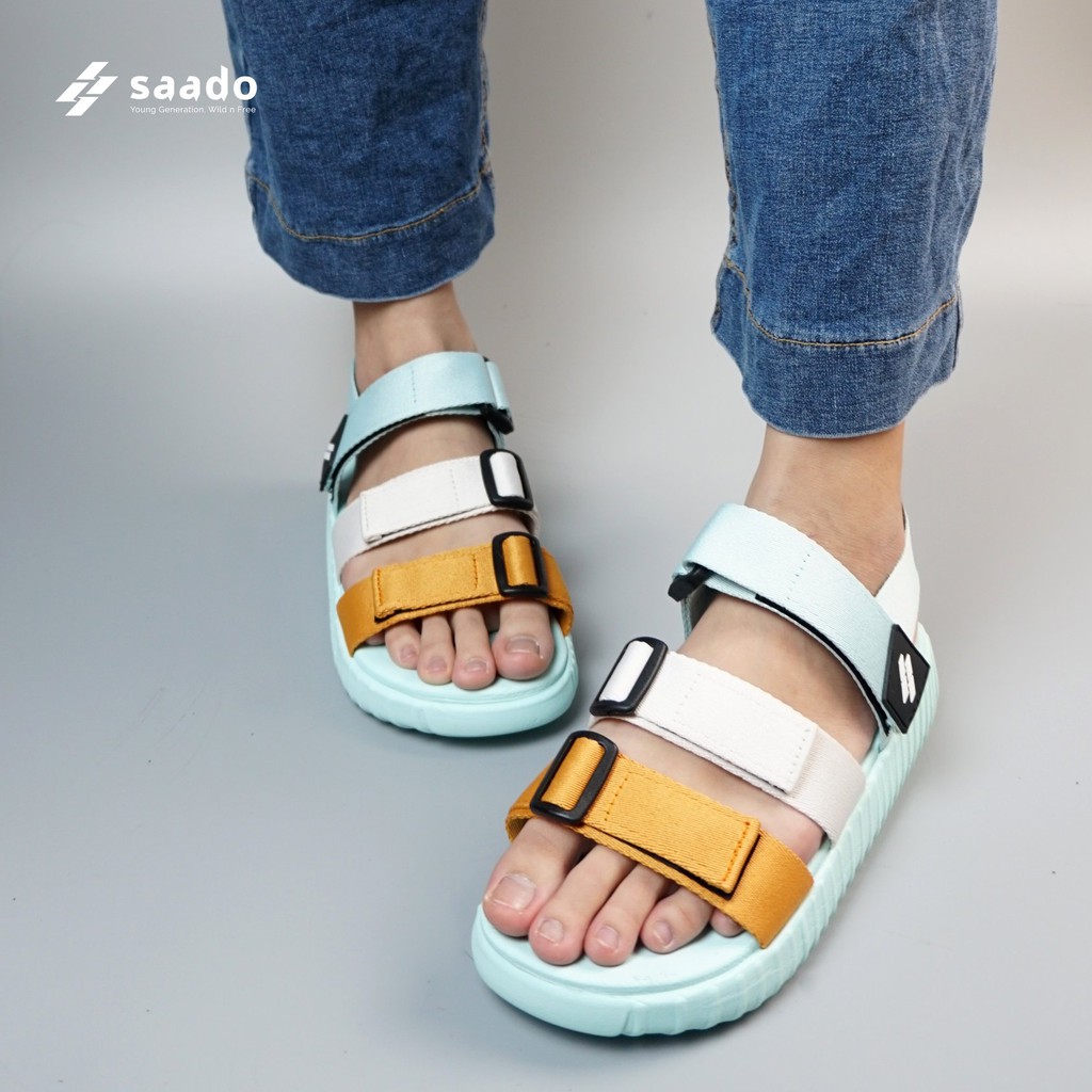 [CHÍNH HÃNG] SANDAL SAADO | BC03 Frozen – Màu Xanh Nhạt Pantone Thời Thượng | Giày Sandal Nữ Xinh Đi Học