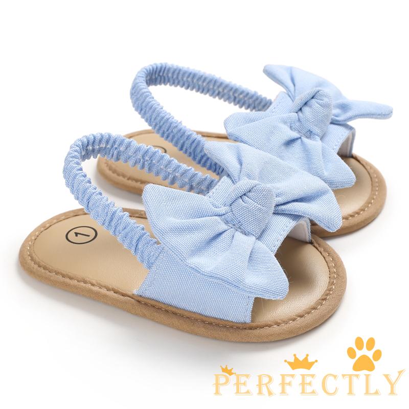 PFT-0-18Months  Kids Toddler Baby Girls Big Bowknot Sandals Summer Beach Shoes Infant Baby Shoes