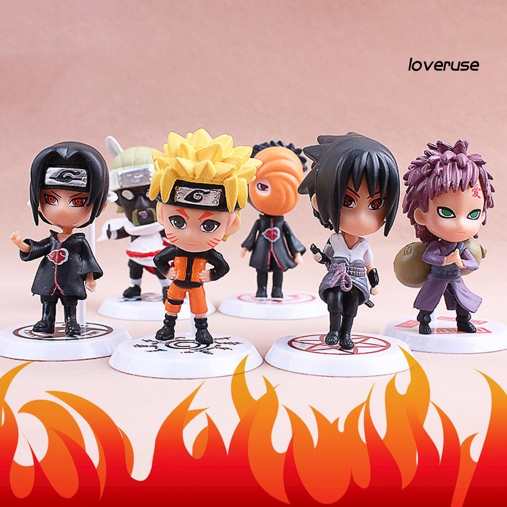Set 6 Mô Hình Nhân Vật Phim Hoạt Hình Naruto Từ Pvc
