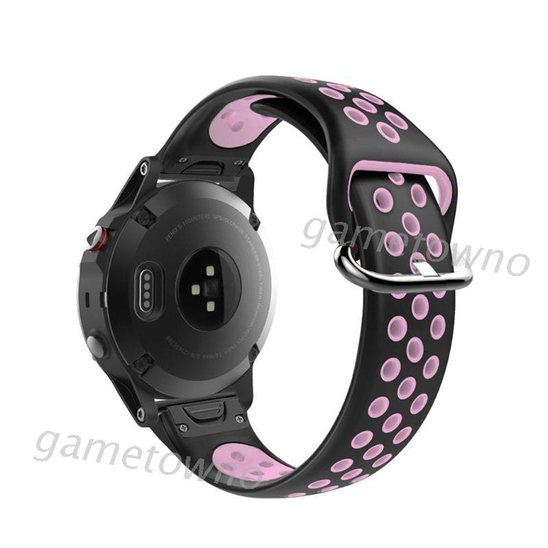 Dây Đeo Thay Thế Bằng Silicon Hai Màu 20mm Cho Đồng Hồ Thông Minh Garmin Fenix 5s / 5s Plus