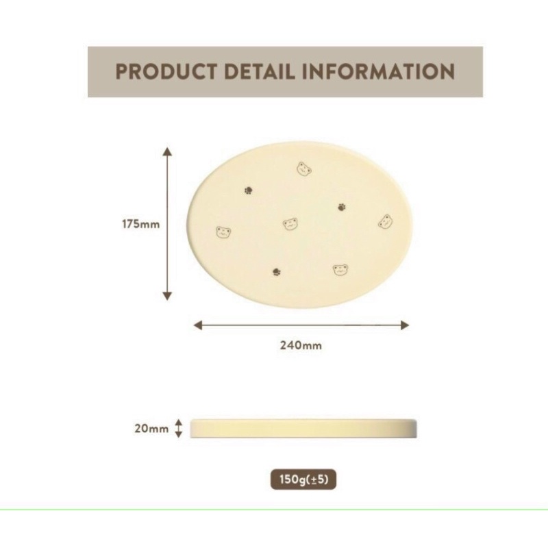 Nắp đậy kiêm đĩa có hoạ tiết Blumama _ Modui_ Hàn Quốc