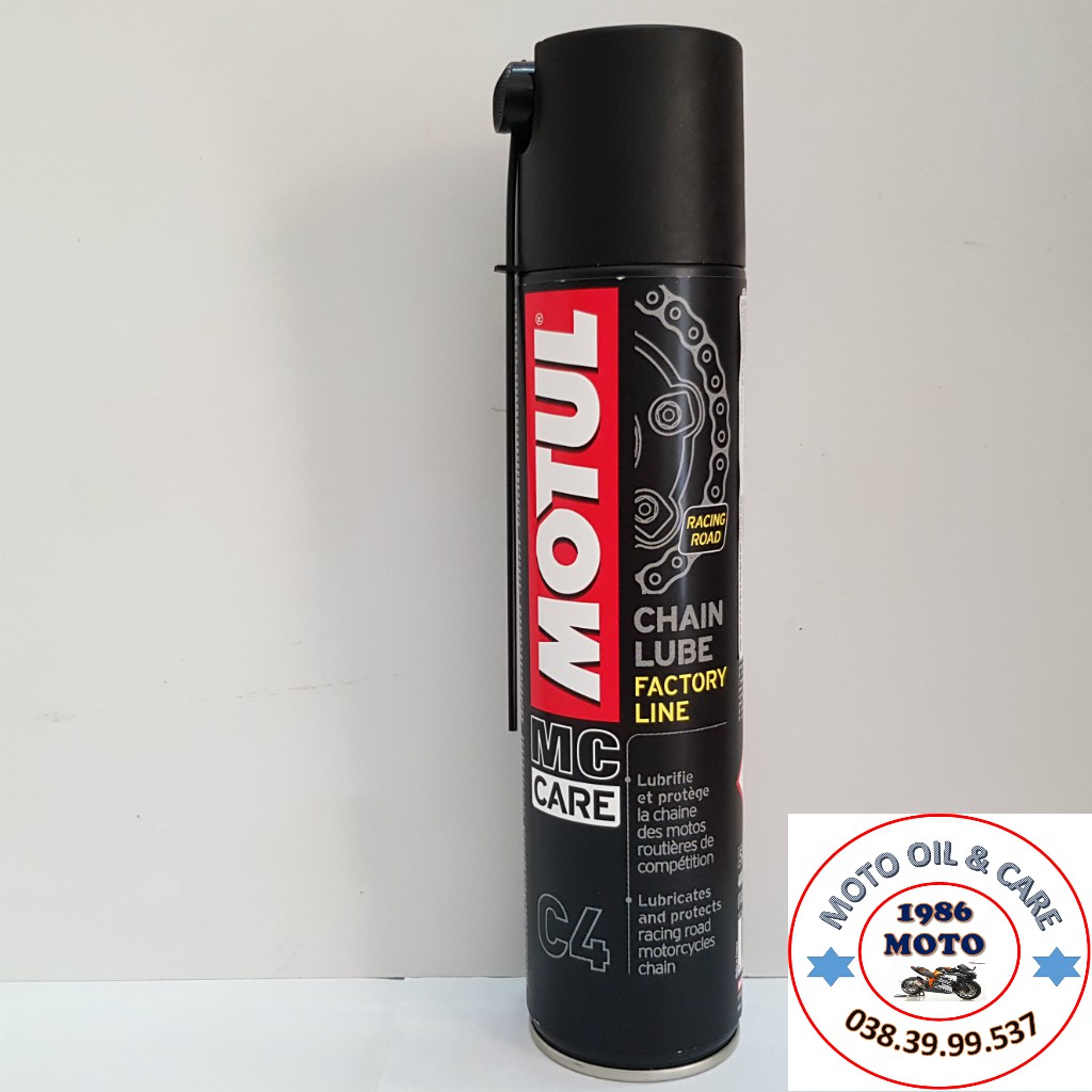 Chai xịt dưỡng sên - xích Motul C4 Factory Line 400ml