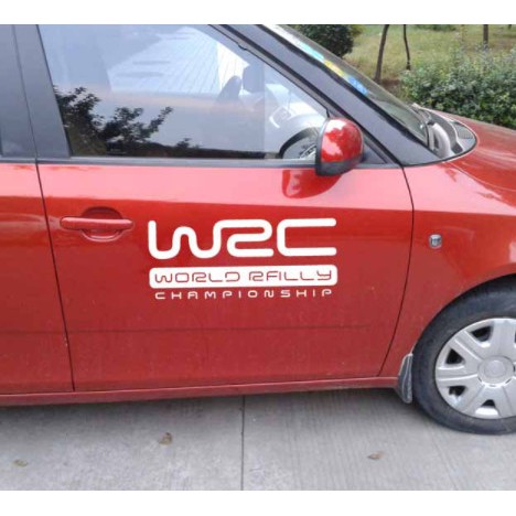 Logo decal tem xe thương hiệu WRC độc đáo,