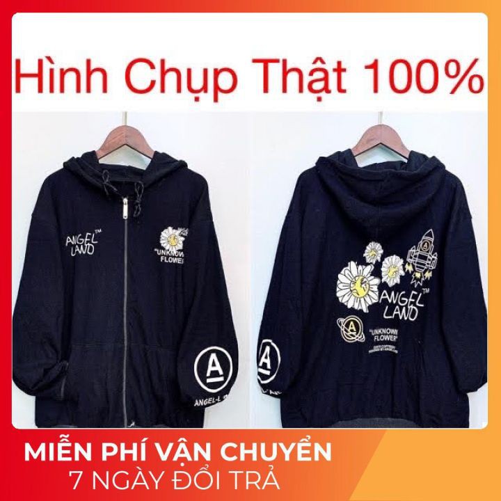 Áo Hoodie Không Xù lông Dành Cho Nam Cho Nữ Có Mũ Chất Nỉ Form rộng in hình Angel Land Đôi Unisex ( Kèm Ảnh Thật)