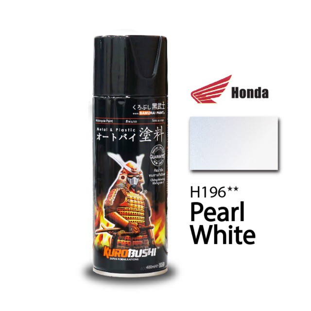 H196 _Sơn xit Samurai màu trắng ngọc trai Pearl White Honda