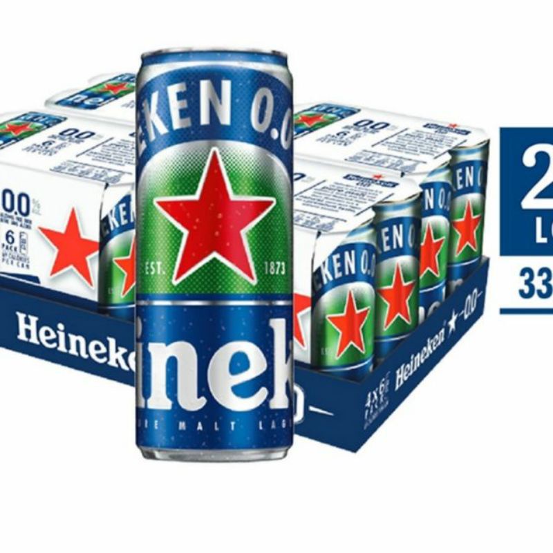 Thùng 24 lon bia heineken 0.0 độ 330ml