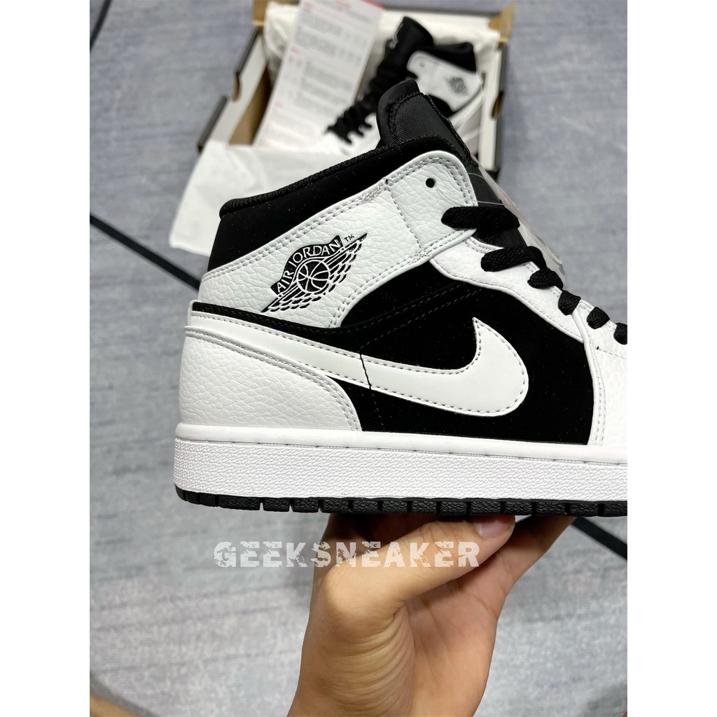 [GeekSneaker] Giày Thể Thao * Sneaker Jordan 1 Mid White Black | BigBuy360 - bigbuy360.vn