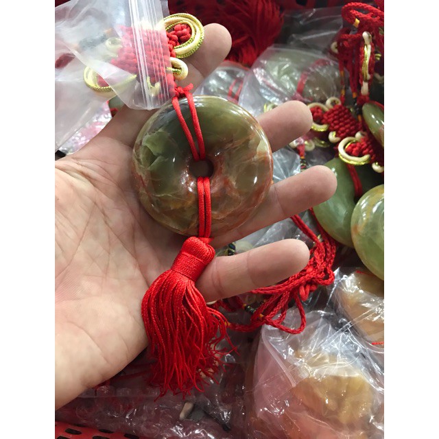 Dây treo ô tô đồng điếu đá ngọc onyz HANMYNGHE