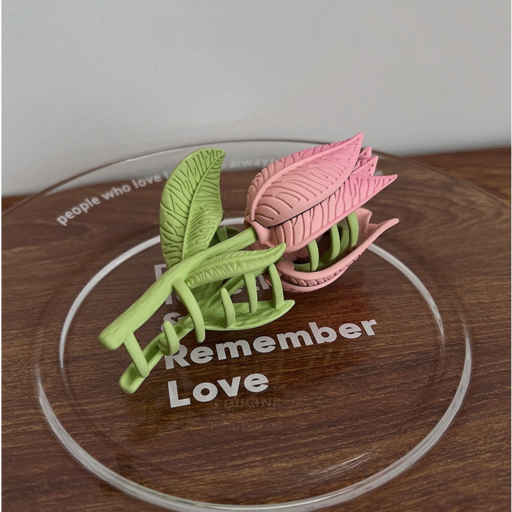 Kẹp tóc càng cua hình hoa Tulip dễ thương phong cách Hàn Quốc