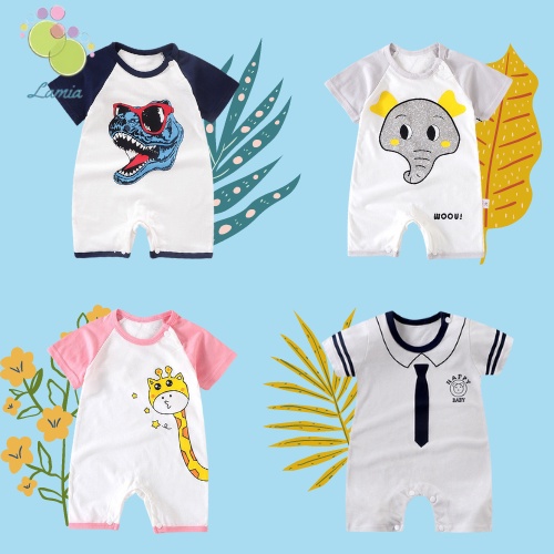 Body Đùi Cotton Hè Xuất Nhật Bodysuit cộc tay Cho Bé Trai Bé Gái Sơ Sinh