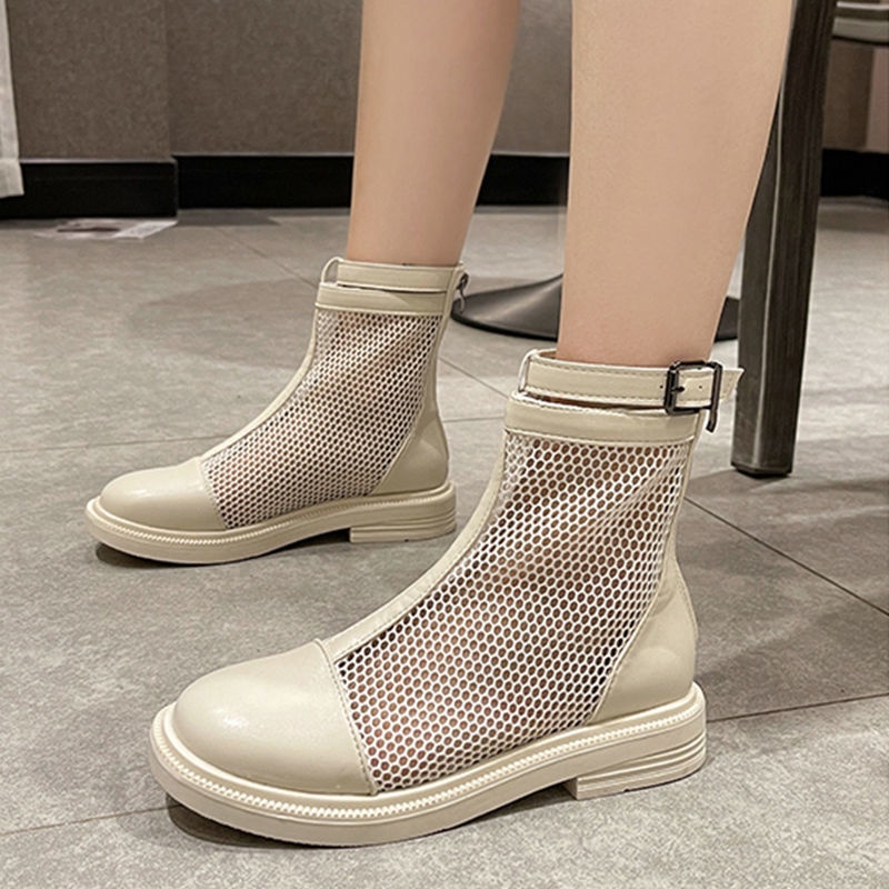 Summer Thin Dr. Martens Boots Women2021New All-Matching British Style Sandal Boots Mesh Hollow Breathable Ankle Bootsins