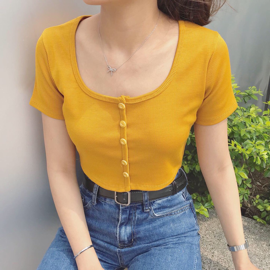 ÁO CROPTOP LEN TĂM CÚC DỌC 6 MÀU LOẠI MỚI - CROPTOP CÚC NGỰC TÍM XANH MINT HOT