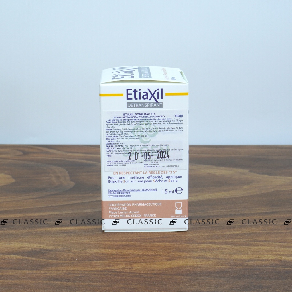 Lăn ngăn mùi và mồ hôi Nhãn Nâu Etiaxil 15ml