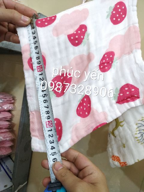 Sale !!! Khăn Sữa Sợi Tre 6 Lớp HBQKIds (224)