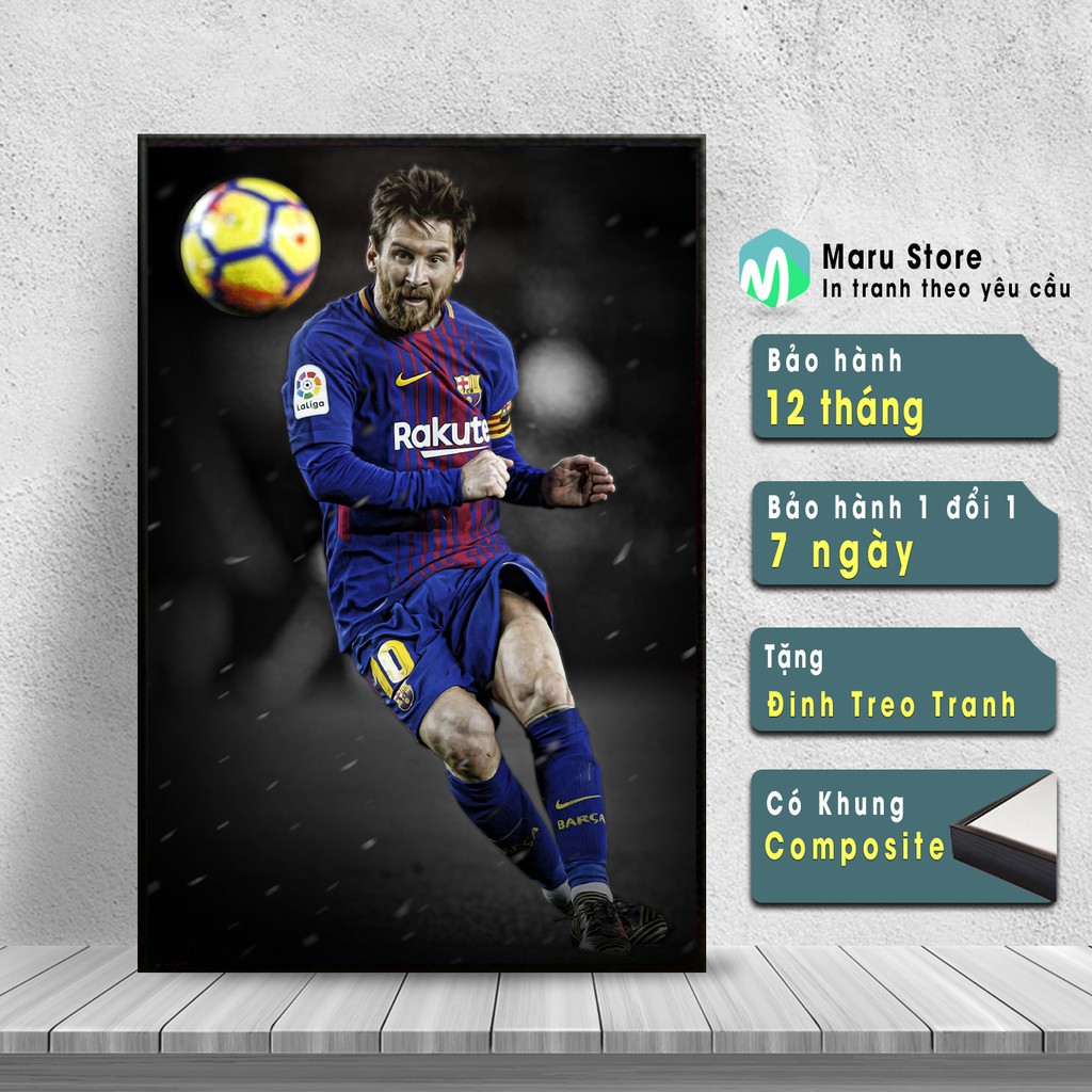 Tranh Bóng Đá Messi, Trang Trí Phòng net, Quán Cafe, Góc Gaming