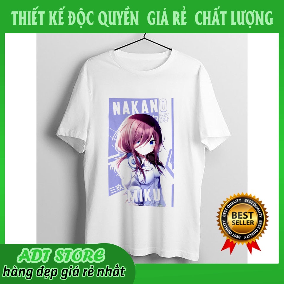 HOT🔥 Áo Phông The Quintessential Quintuplets - Nakano Miku Ver1 Anime Manga mẫu mới cực chât
