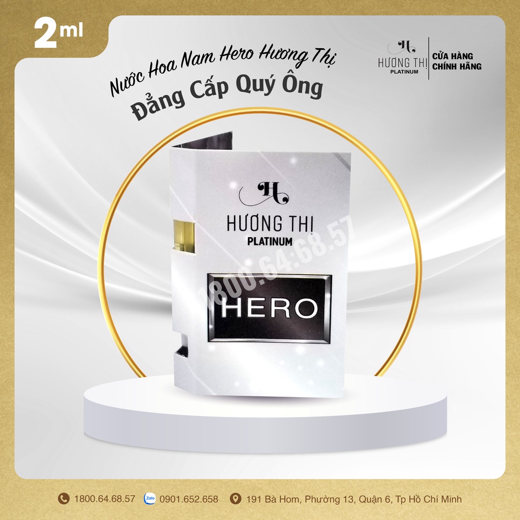 MẪU THỬ NƯỚC HOA NAM CAO CẤP HERO [2ml] Hương Thị | Thế Giới Skin Care
