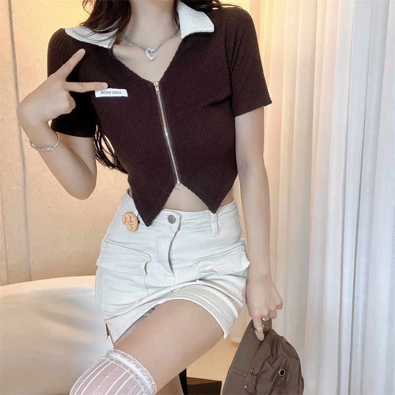 Áo Thun Tay Ngắn Dáng Ôm Phong Cách Hàn Quốc Thời Trang Cho Nữ