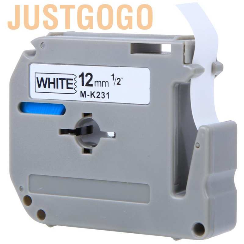 Justgogo 0.5 x 315 Inch Durable PET Label Tape Making for Brother Printer