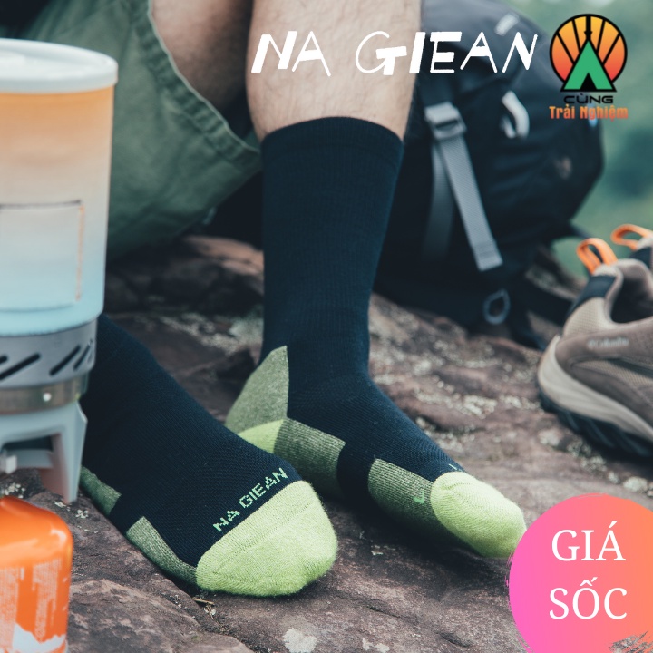 Tất Lông Cừu Merino  Cao Cổ Cao Cấp Chuyên Dụng Thể Thao, Dã Ngoại, Leo Núi, Trekking Na Giean NGCM4001