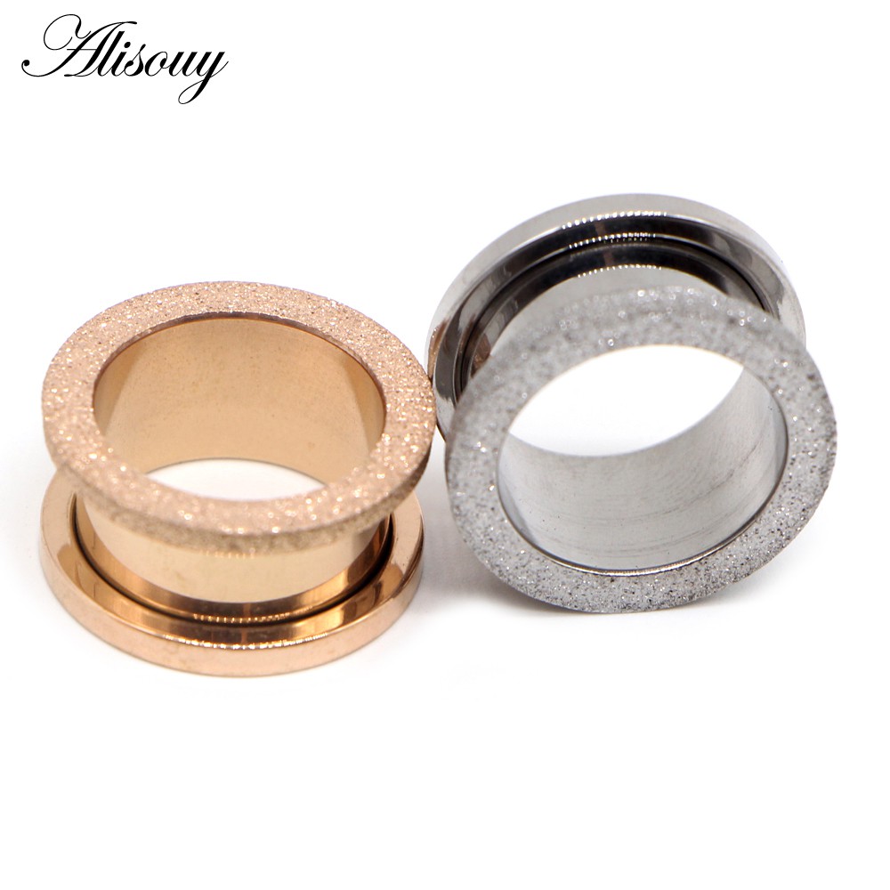 Alisouy Set 2 Khuyên Nong Tai Bằng Thép 3-25mm