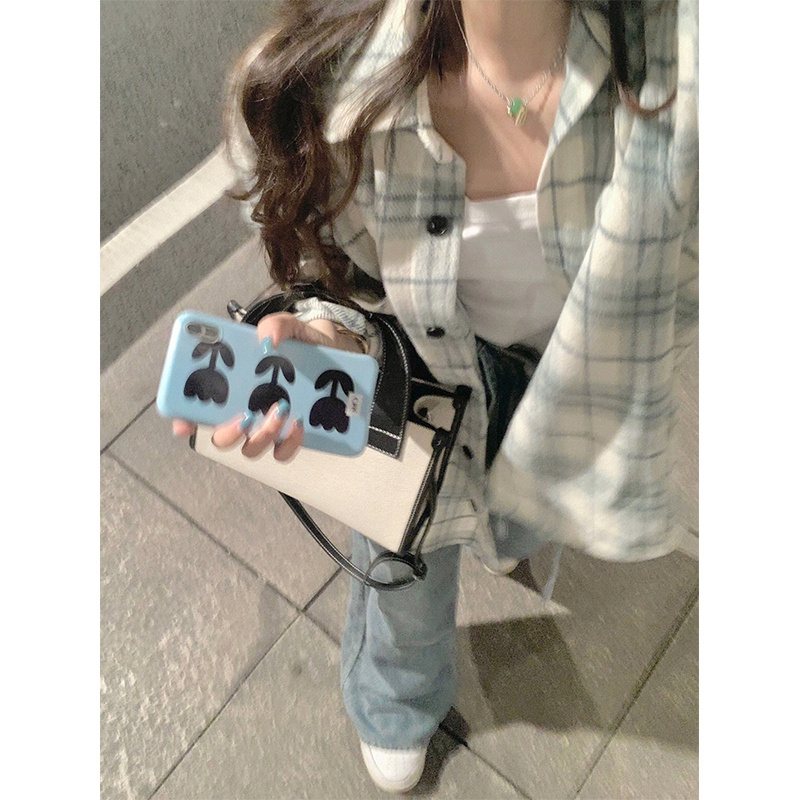 Áo Sơ Mi Dài Tay Họa Tiết Ca Rô Phong Cách Retro Dành Cho Nữ