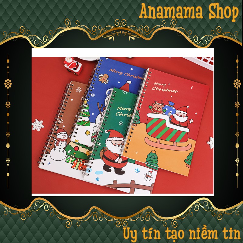 [BAO GIÁ SHOPEE] Sổ lò xo A5 Noel Giáng sinh được chọn mẫu AOBA-A5-NOEL