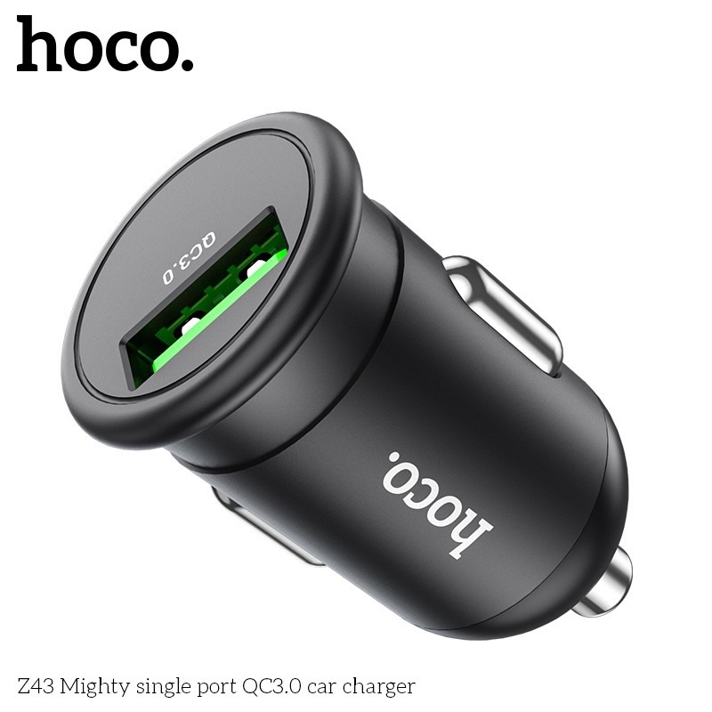 Tẩu sạc Ô tô Hoco Z43 18W QC 3.0 hàng chính hãng bảo hành 12 tháng