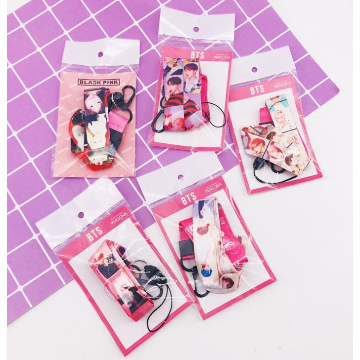 Strap nametag dài Dây đeo điện thoại, thẻ sinh viên BTS PERSONA dài 50cm full 4 ver