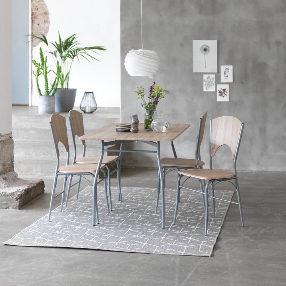 Ghế bàn ăn | JYSK Thyholm | gỗ công nghiệp/kim loại | màu sồi | R41xS47xC92cm